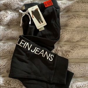 Calvin Klein joggers.